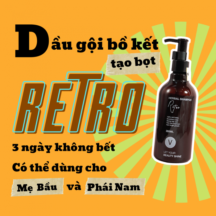 Cách trị gàu cho nam bằng Retro shampoo 